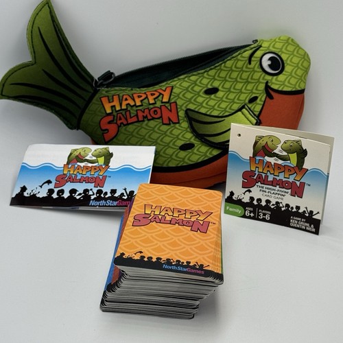 Happy salmon card - salmon, family